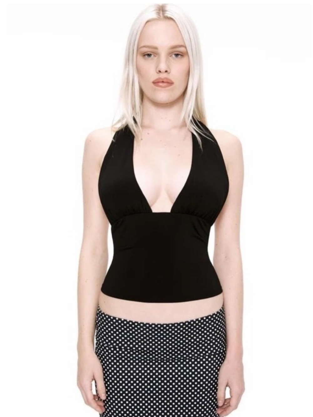 NWT Miaou Mathilde Halter Top in Black